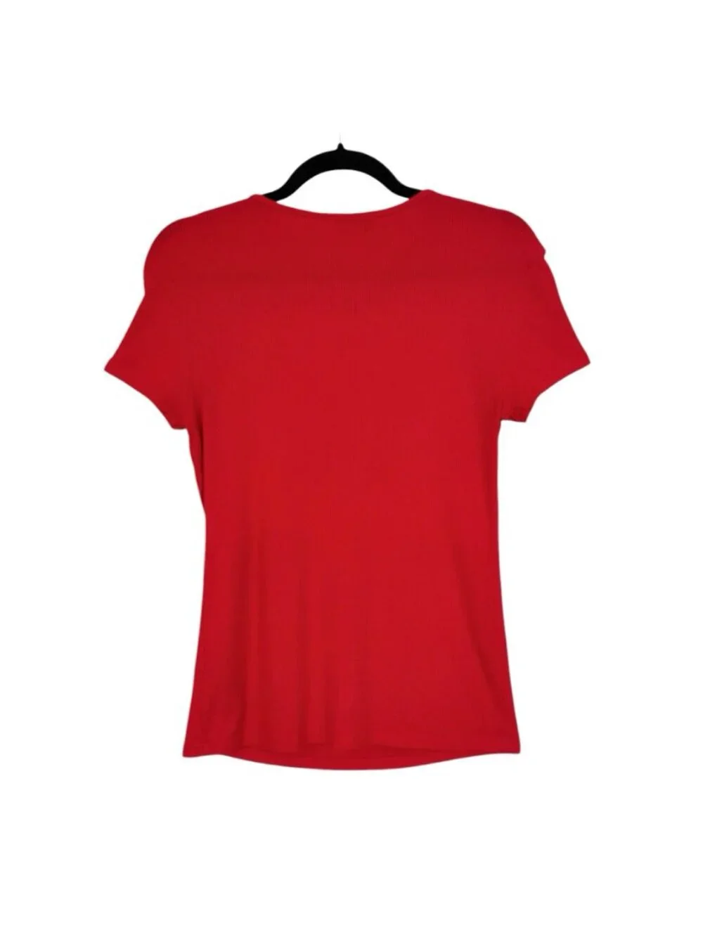 Bebe Interlock Ribbed Logo Crystal Tee - Picture 5 of 5